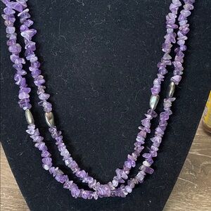 Purple Gemstone Necklace